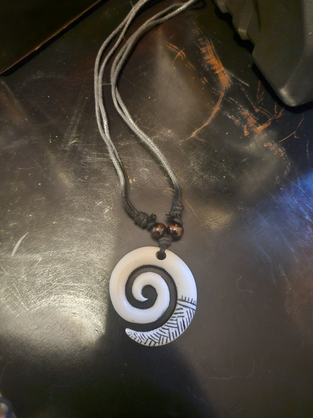 White Spiral Pendant Necklace - Women Jewelry